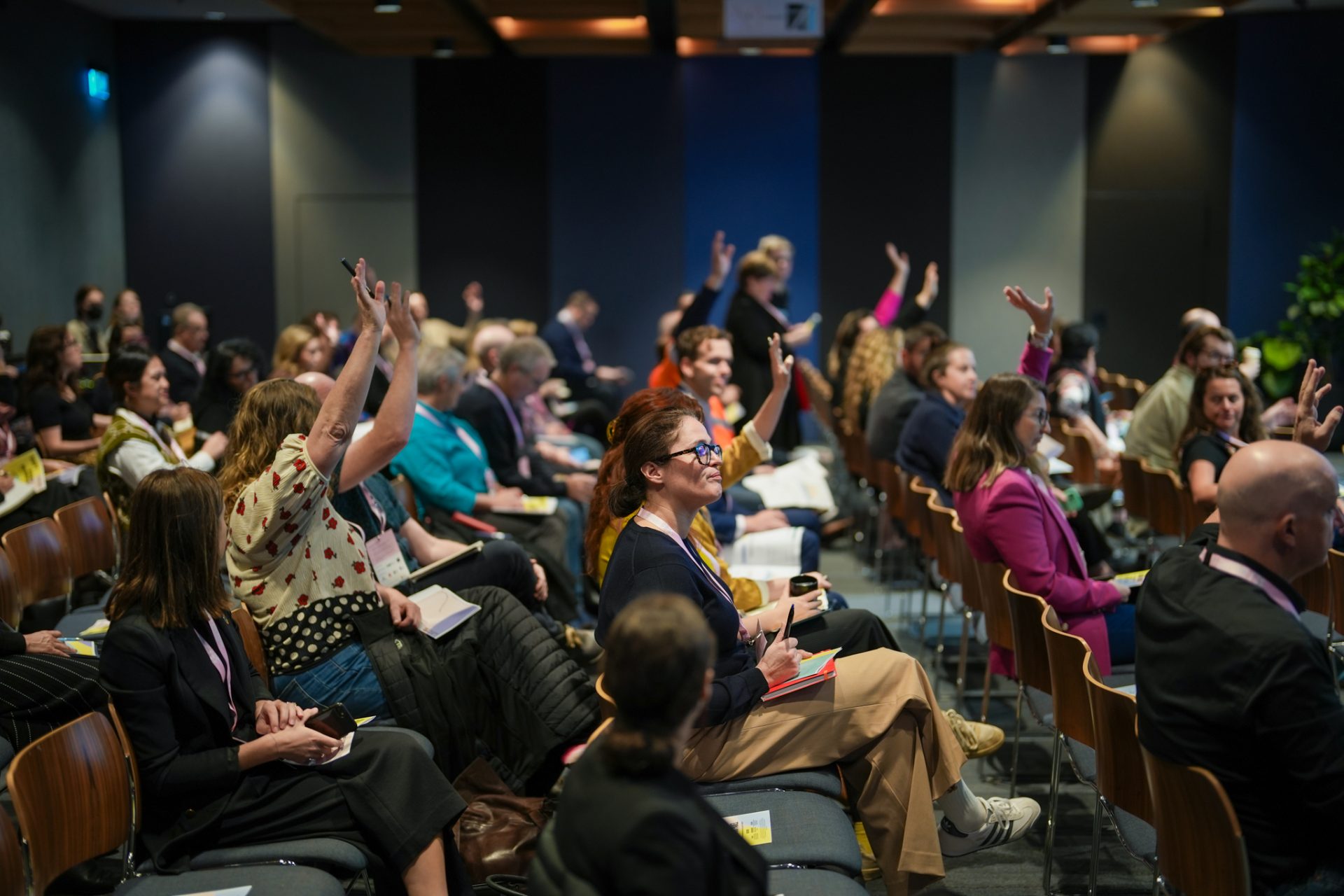 A group of people from social enterprises at a conference
