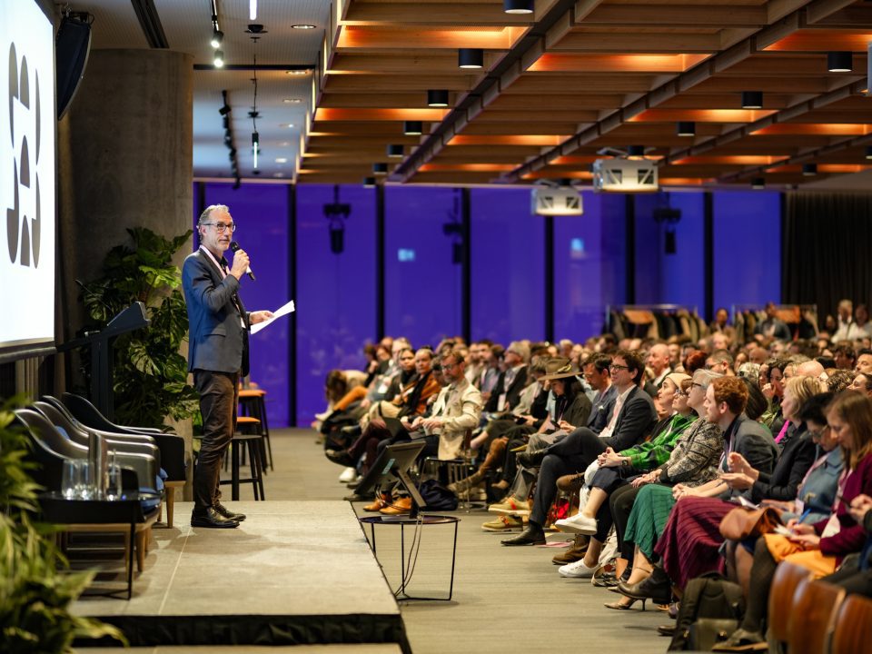 Mark Daniels opening the 2025 Social Enterprise Jobs Summit, hosted by White Box and Social Enterprise Australia.